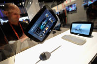 LAS VEGAS, NV - JANUARY 11: A prototype Sony Viao is on display at the Sony booth during the 2012 International Consumer Electronics Show at the Las Vegas Convention Center on January 11, 2012 in Las Vegas, Nevada. CES, the world's largest annual consumer technology trade show, runs through January 13 and features more than 3,100 exhibitors showing off their latest products and services to about 140,000 attendees. (Photo by Kevork Djansezian/Getty Images)