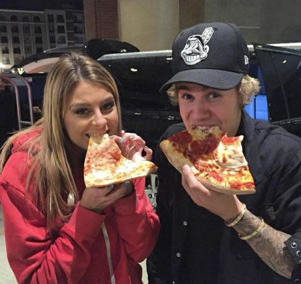 One of Justin Bieber’s Beliebers had the honor of sharing one of the singer’s favorite foods with him. Judging by the size of his slice, he approved of the pie! (Photo: Instagram)