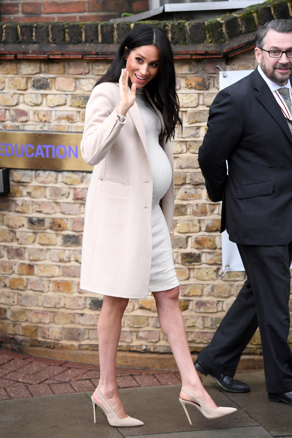 Herzogin Meghan zeigte sich auch in einem günstigen Kleid von H&M. (Bild: Getty Images)