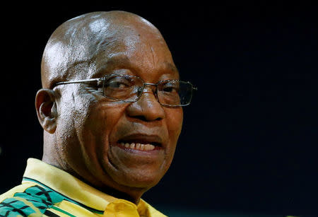 FILE PHOTO: President of South Africa Jacob Zuma attends the 54th National Conference of the ruling African National Congress (ANC) at the Nasrec Expo Centre in Johannesburg, South Africa December 16, 2017. REUTERS/Siphiwe Sibeko/File Photo