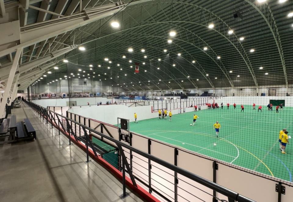 The Calgary Soccer Centre in the city's southeast is made up of boarded soccer courts with hard floors and boarded walls that the CMSA says are now out of date and out of step with newer artificial turf fields. It makes for a very different game than regular soccer, which is played on turf, and also means parents have to buy different types of shoes to play. 