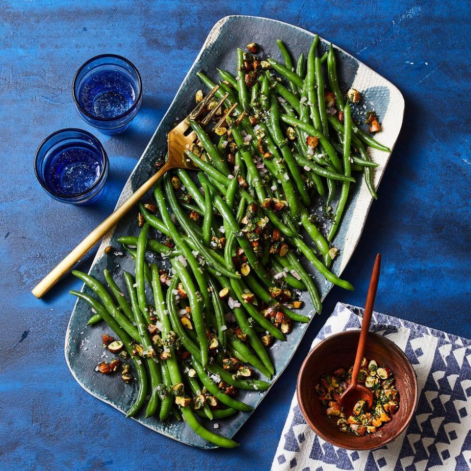 1) Green Beans with Almond Gremolata