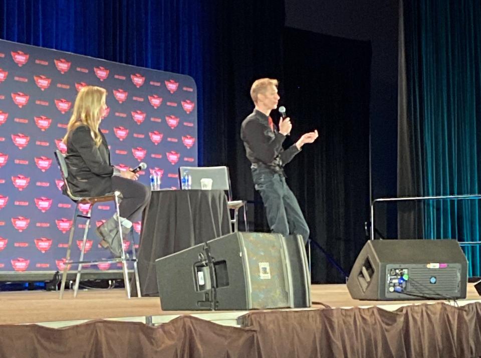 Actor Doug Jones, known for his roles in "The Shape of Water" and other films, took part in a Q&A session at Phoenix Fan Fusion on May 29, 2022.