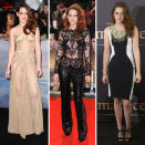 <b>Kristen Stewart</b><br><br>The Twilight actress had a week of fashion hits on the promo trail for The Twilight Saga: Breaking Dawn Part 2. <a href="http://uk.lifestyle.yahoo.com/photos/kristen-stewart-her-twilight-style-evolution-in-pictures-slideshow/" data-ylk="slk:Kristen;elm:context_link;itc:0;sec:content-canvas;outcm:mb_qualified_link;_E:mb_qualified_link;ct:story;" class="link  yahoo-link">Kristen</a> first led the nude trend in a AW12 Zuhair Murad lace gown for the film’s <a href="http://uk.lifestyle.yahoo.com/kristen-stewart-leads-the-nude-trend-at-twilight-saga--breaking-dawn-part-2-premiere-in-favourite-designer-zuhair-murad-.html" data-ylk="slk:LA premiere;elm:context_link;itc:0;sec:content-canvas;outcm:mb_qualified_link;_E:mb_qualified_link;ct:story;" class="link  yahoo-link">LA premiere</a>, before wearing a black lace jumpsuit from the designer’s same collection for the <a href="http://uk.lifestyle.yahoo.com/kristen-stewart-twilight-breaking-dawn-premiere-fashion-jumpsuit-outfit-red-carpet.html" data-ylk="slk:London premiere;elm:context_link;itc:0;sec:content-canvas;outcm:mb_qualified_link;_E:mb_qualified_link;ct:story;" class="link  yahoo-link">London premiere</a>. She rounded it off with a Julien Macdonald SS13 optical illusion dress for the film’s <a href="http://uk.lifestyle.yahoo.com/kristen-stewart-wows-in-another-optical-illusion-dress-for-the-twilight-saga--breaking-dawn-photocall-in-madrid.html" data-ylk="slk:Madrid photocall;elm:context_link;itc:0;sec:content-canvas;outcm:mb_qualified_link;_E:mb_qualified_link;ct:story;" class="link  yahoo-link">Madrid photocall</a>. <br><br><b>[Related: <a href="http://uk.lifestyle.yahoo.com/photos/top-10-best-dressed-celebrities-this-week-2-8-nov-slideshow/kristen-stewart-photo--432801586.html" data-ylk="slk:Kristen Stewart - Top 10 best dressed celebrities this week (2-8 Nov);elm:context_link;itc:0;sec:content-canvas;outcm:mb_qualified_link;_E:mb_qualified_link;ct:story;" class="link  yahoo-link">Kristen Stewart - Top 10 best dressed celebrities this week (2-8 Nov)</a>]</b><br>