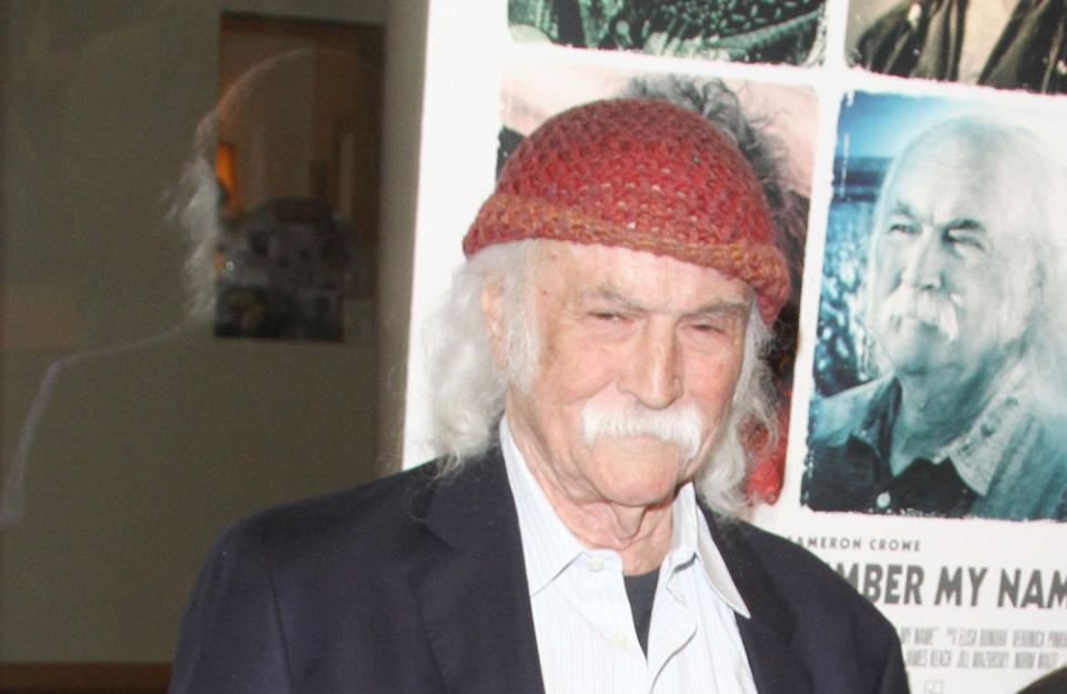 David Crosby says he can't face getting back on a tour bus credit:Bang Showbiz