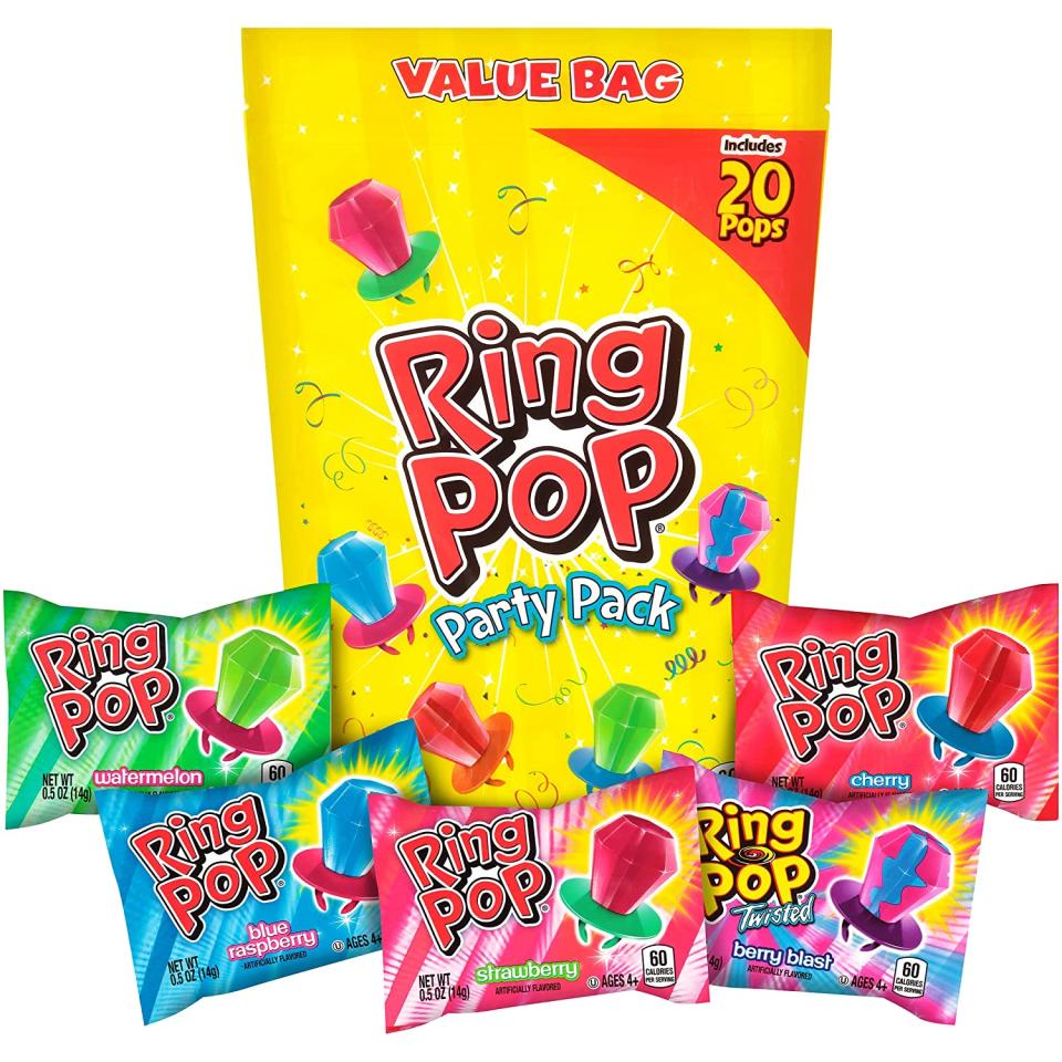 valentine's day candy ring pop individually wrapped