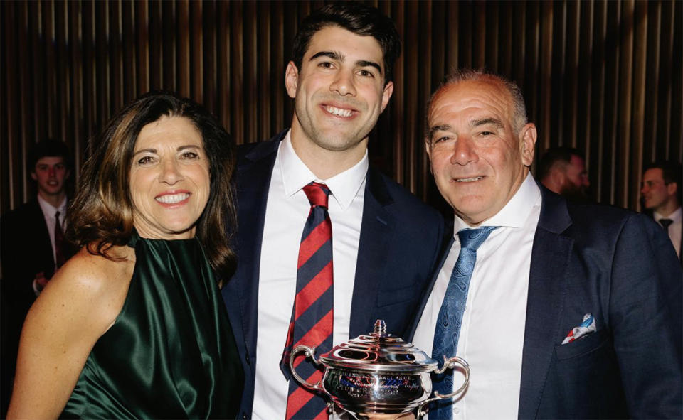 Christian Petracca, pictured here at the Demons' best and fairest ceremony in 2023.