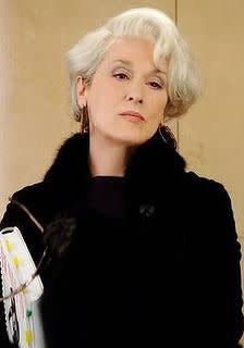 Meryl played the infamous Anna Wintour-inspired female boss Miranda Priestly in The Devil Wears Prada. Source: 20th Century Fox