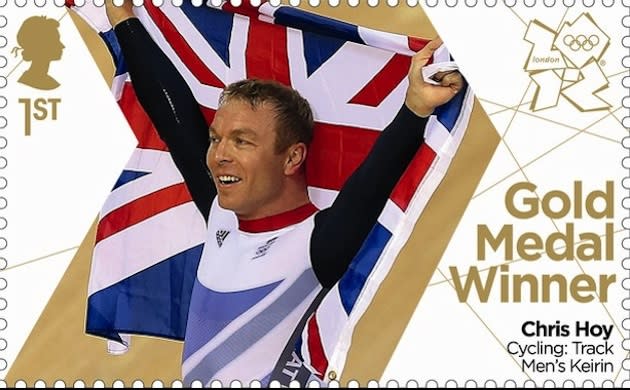 British gold medal velodrome star Sir Chris Hoy's Royal Mail stamp — Royal Mail