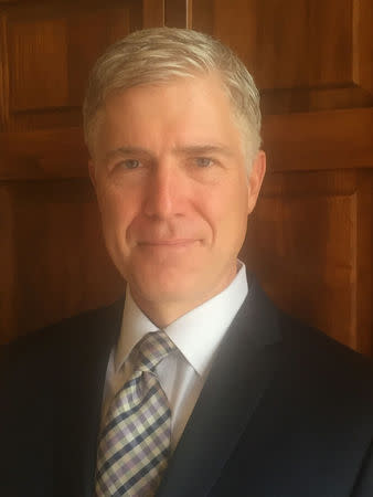 Judge Neil McGill Gorsuch on the 10th U.S. Circuit Court of Appeals is seen in this photo released on January 30, 2017. Courtesy of U.S. Court of Appeals for the Tenth Circuit/Handout via REUTERS