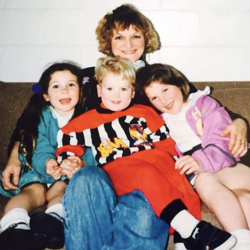 Sam Grice, middle, surrounded by siblings and his mother. 