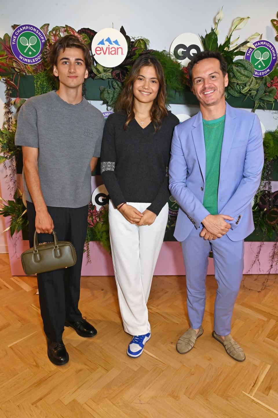 Sebastian Croft, Emma Raducanu and Andrew Scott (Dave Benett/Getty Images for Bri)