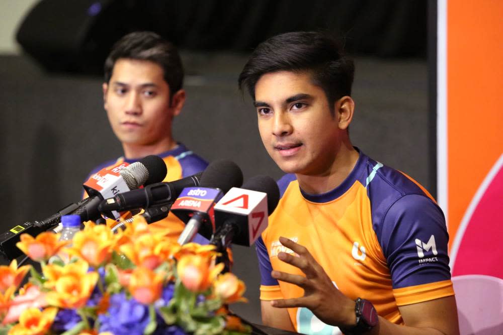 Youth and Sports Minister Syed Saddiq Syed Abd Rahman speaks during the launch of Unlimited Moves at Spacerubix, Puchong September 5, 2019. ― Picture by Choo Choy May