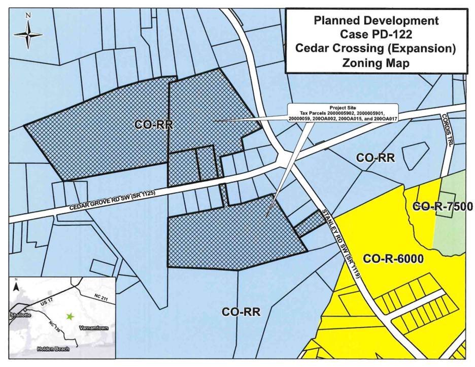 Cedar Crossing is a proposed planned development looking to expand from an originally approved 79 single-family homes to 129 homes.