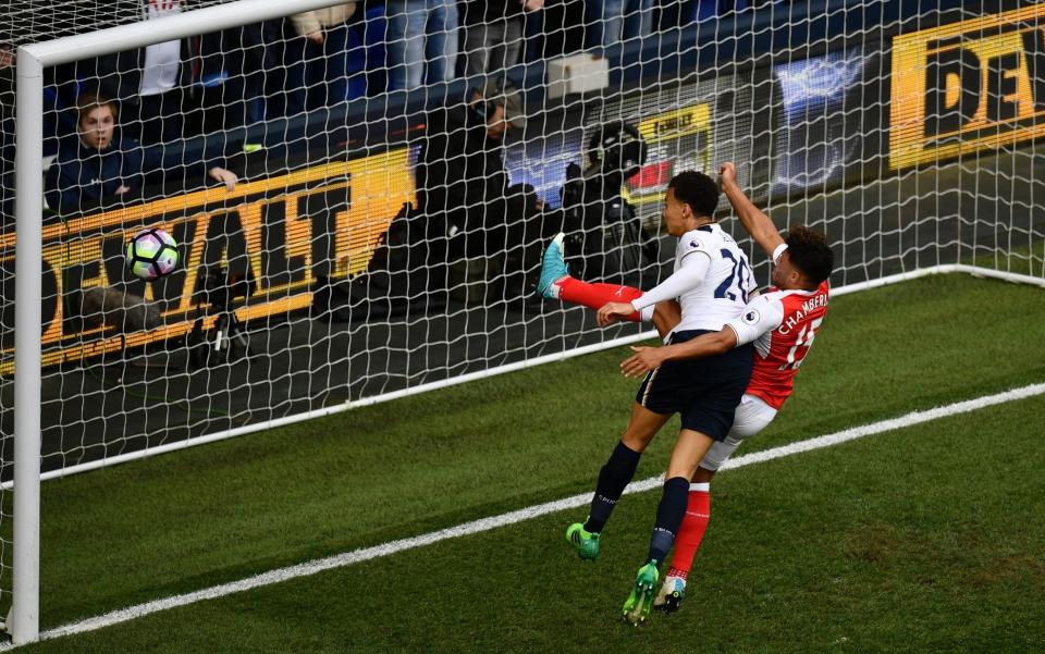 Tottenham Hotspur's Dele Alli misses a chance to score during the match between against Arsenal - Credit: Getty Images