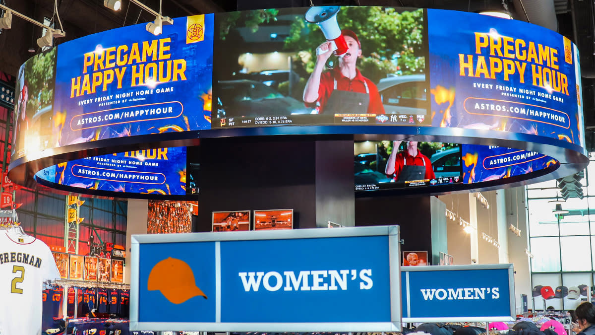  Watchfire Dual-Sided LED Halo Display in The Astros Team Store.  