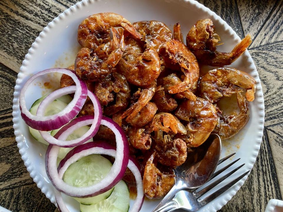 An order of camarones cucarachita from Coni'Seafood in Inglewood.