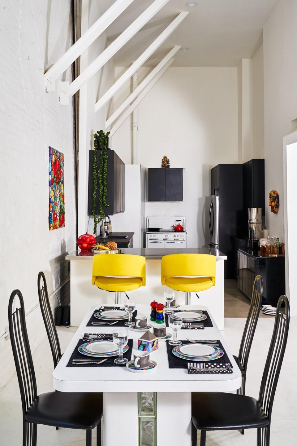 <cite class="credit"><a href="https://www.architecturaldigest.com/story/this-couple-turned-a-former-80s-dance-club-into-a-playful-loft?mbid=synd_yahoo_rss" rel="nofollow noopener" target="_blank" data-ylk="slk:This Couple Turned a Former ’80s Dance Club Into a Playful Loft;elm:context_link;itc:0;sec:content-canvas" class="link ">This Couple Turned a Former ’80s Dance Club Into a Playful Loft</a>. Photo by Seth Caplan.</cite>