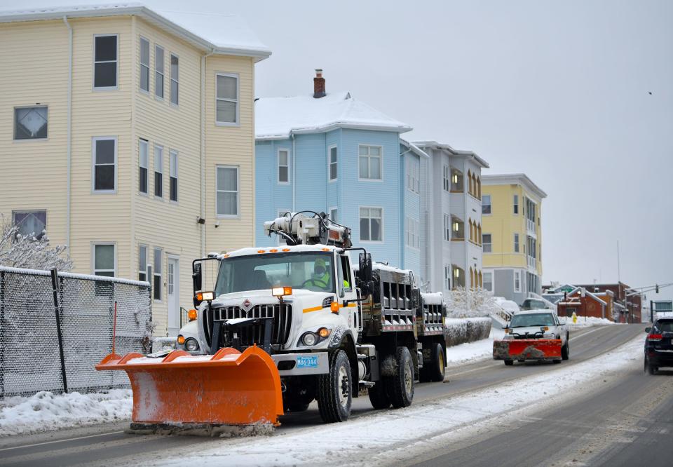 Plows hit the road in Worcester last winter.