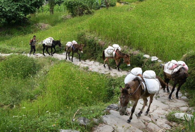 Remote villages in Dhading, Nepal were totally cut off after the 2015 earthquake, food prices soared by 50 percent, leaving the area on the brink of famine -- two years on they have only just been restored