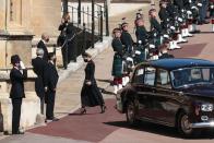 <p>Sophie, Countess of Wessex, wife of Prince Edward, arrived at the funeral in St George's Chapel. </p>