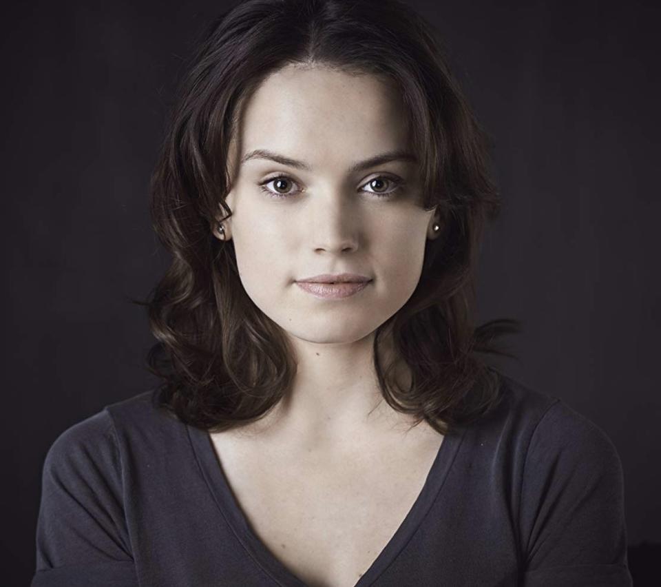 The only photo of Daisy Ridley available in 2014 — the young star had appeared in small roles on British TV but was kept a bit of a mystery herself by Lucasfilm.