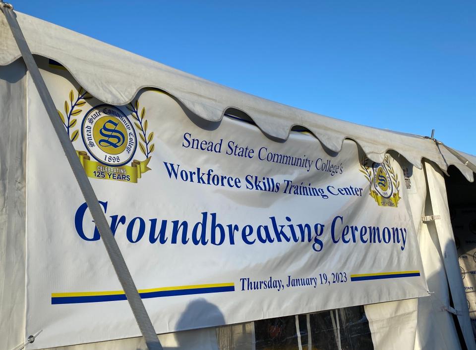 Groundbreaking was held Thursday for a new Workforce Skills Training Center to be located beside the Marshall County Technical School on U.S. Highway 431.