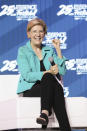 Sen. Elizabeth Warren, D-Mass, is photographed at the 2019 Essence Festival at the Ernest N. Morial Convention Center on Saturday, July 6, 2019, in New Orleans. (Photo by Donald Traill/Invision/AP)