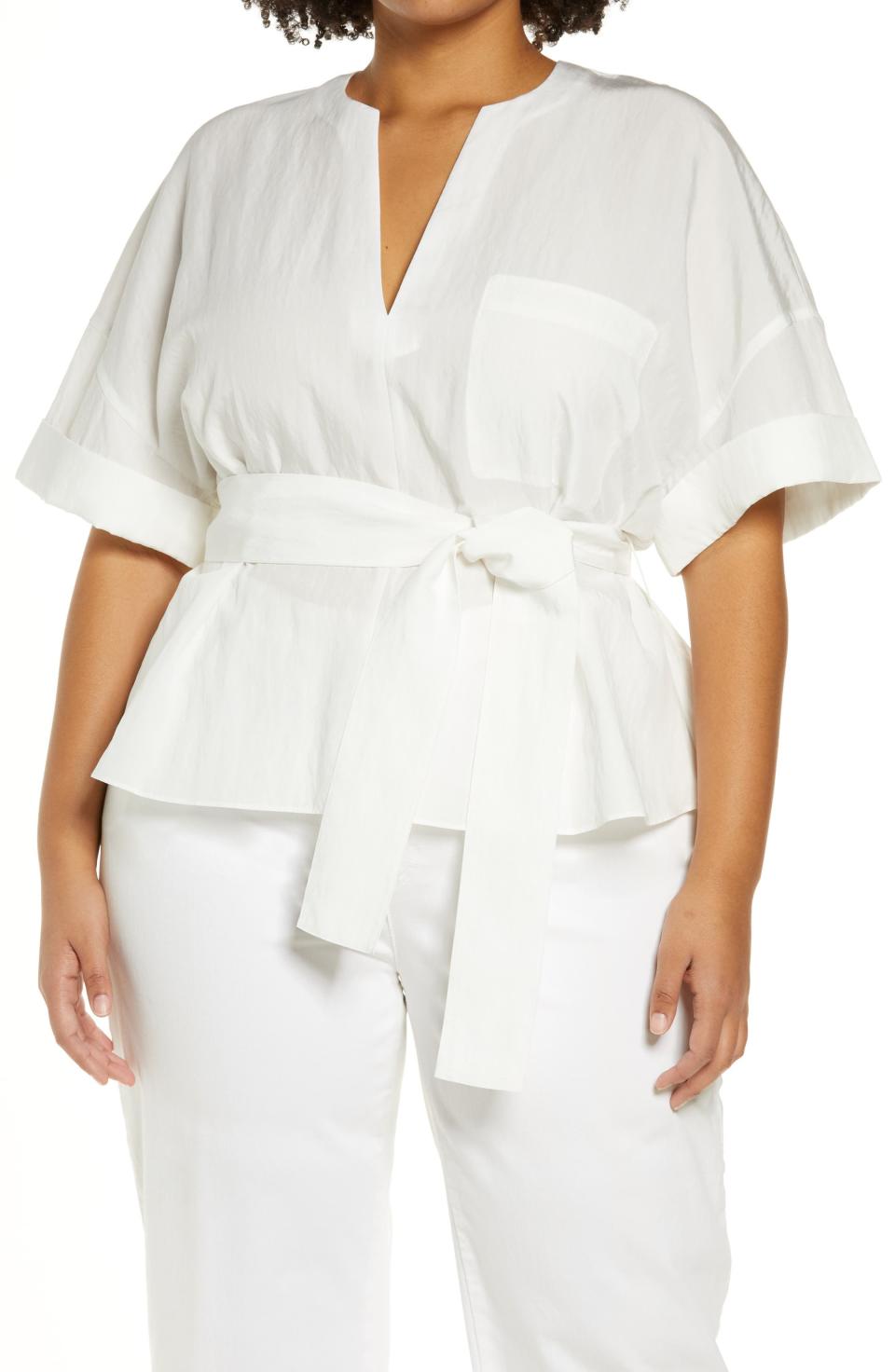 13) Vince Tie Waist Blouse