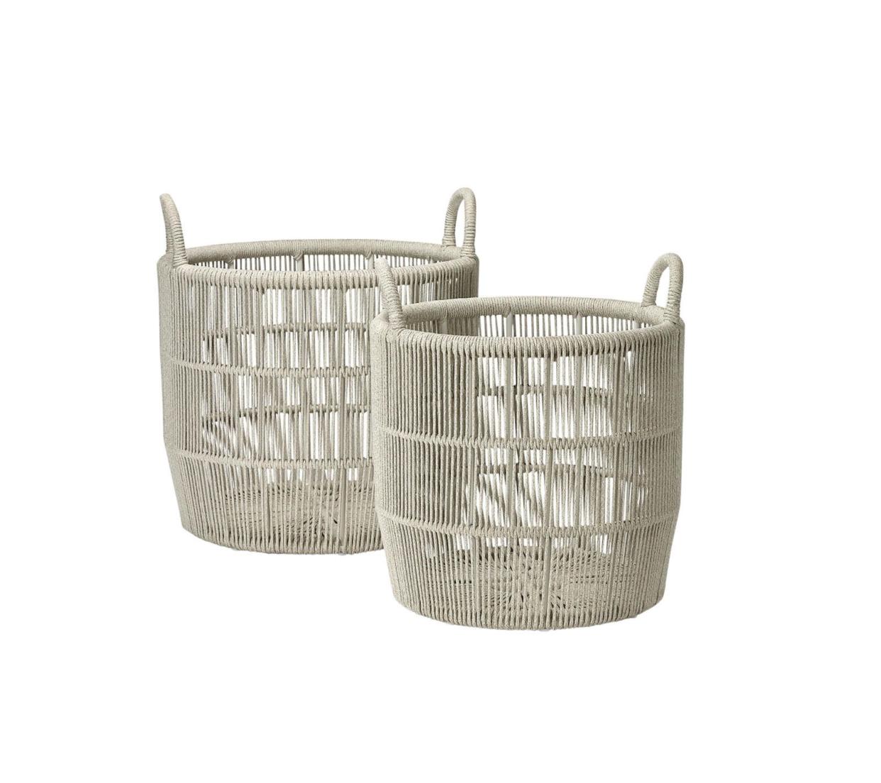 <p><a href="https://claytongrayhome.com/collections/all/products/made-goods-alcoy-basket-set-natural-twister-wicker" rel="nofollow noopener" target="_blank" data-ylk="slk:Shop Now;elm:context_link;itc:0;sec:content-canvas" class="link rapid-noclick-resp">Shop Now</a></p><p>Alcoy Basket Set Natural Twisted Faux Wicker</p><p>claytongrayhome.com</p><p>$4720.00</p>