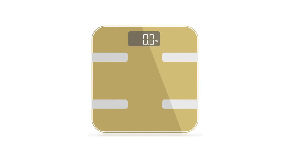 Aquarius 9 in 1 Digital Bathroom Weighing Scales Gold