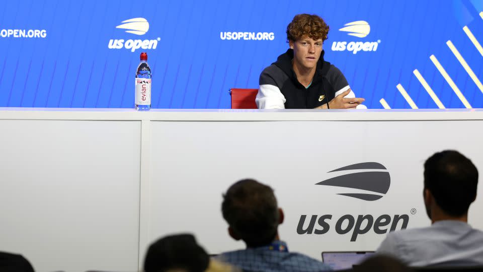 World No. 1 Jannik Sinner addresses the media Friday ahead of the 2024 US Open. - Jamie Squire/Getty Images