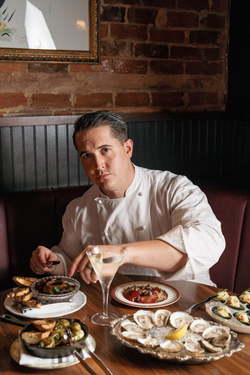 Chef Joe Cash at his restaurant Scoundrel in downtown Greenville.