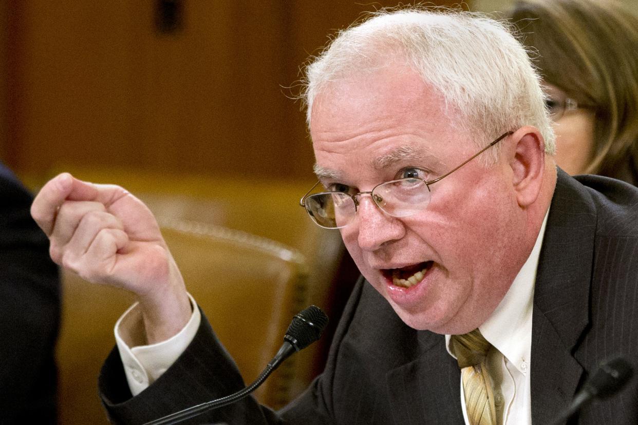 FILE - John Eastman, chairman of the National Organization for Marriage, testifies on Capitol Hill in Washington, on June 4, 2013.