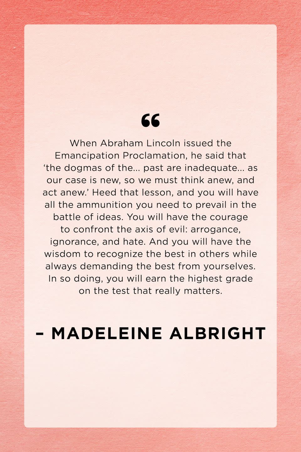 Madeleine Albright, Knox College