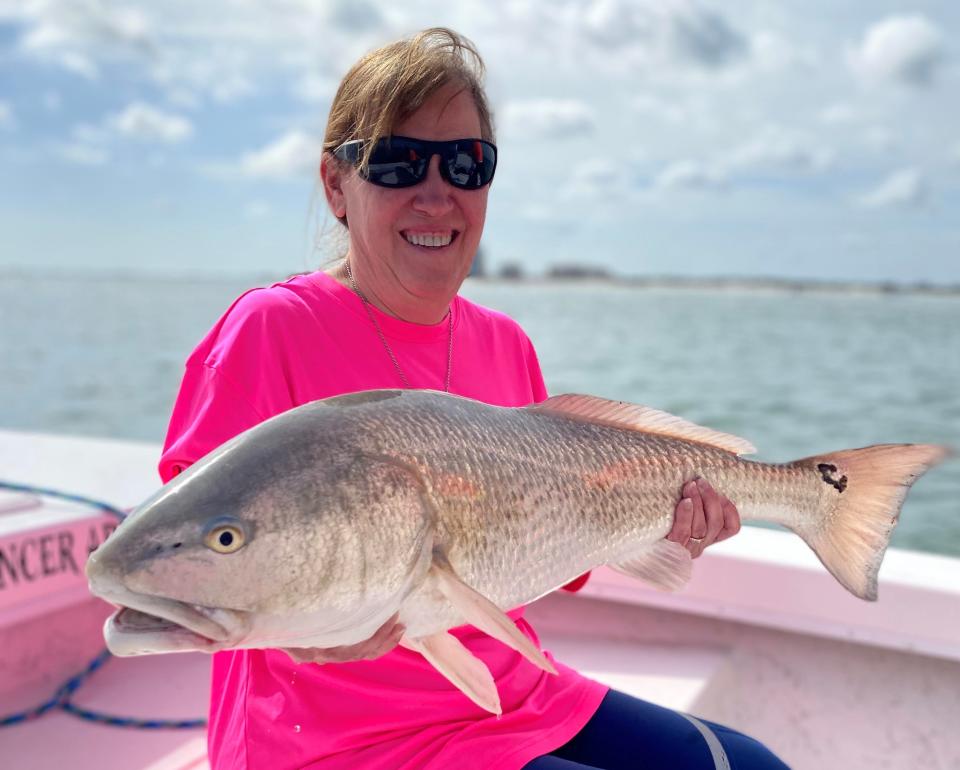 Capt. Jeff Patterson took Martha Warrington to a redfish gathering and she did the rest.