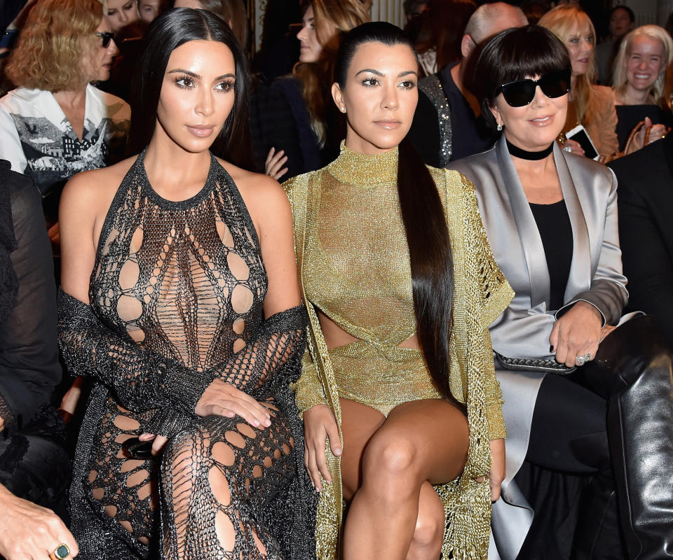 Kim Kardashian, Kourtney Kardashian, and Kris Jenner