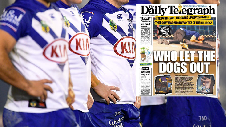 Canterbury Bulldogs players have been caught in a Mad Monday mess. Pic: Getty