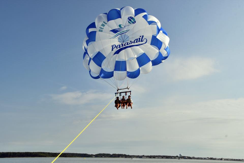 Parasailers are up in the air for eight to 10 minutes. (Photo provided by Dewey Beach Parasail)