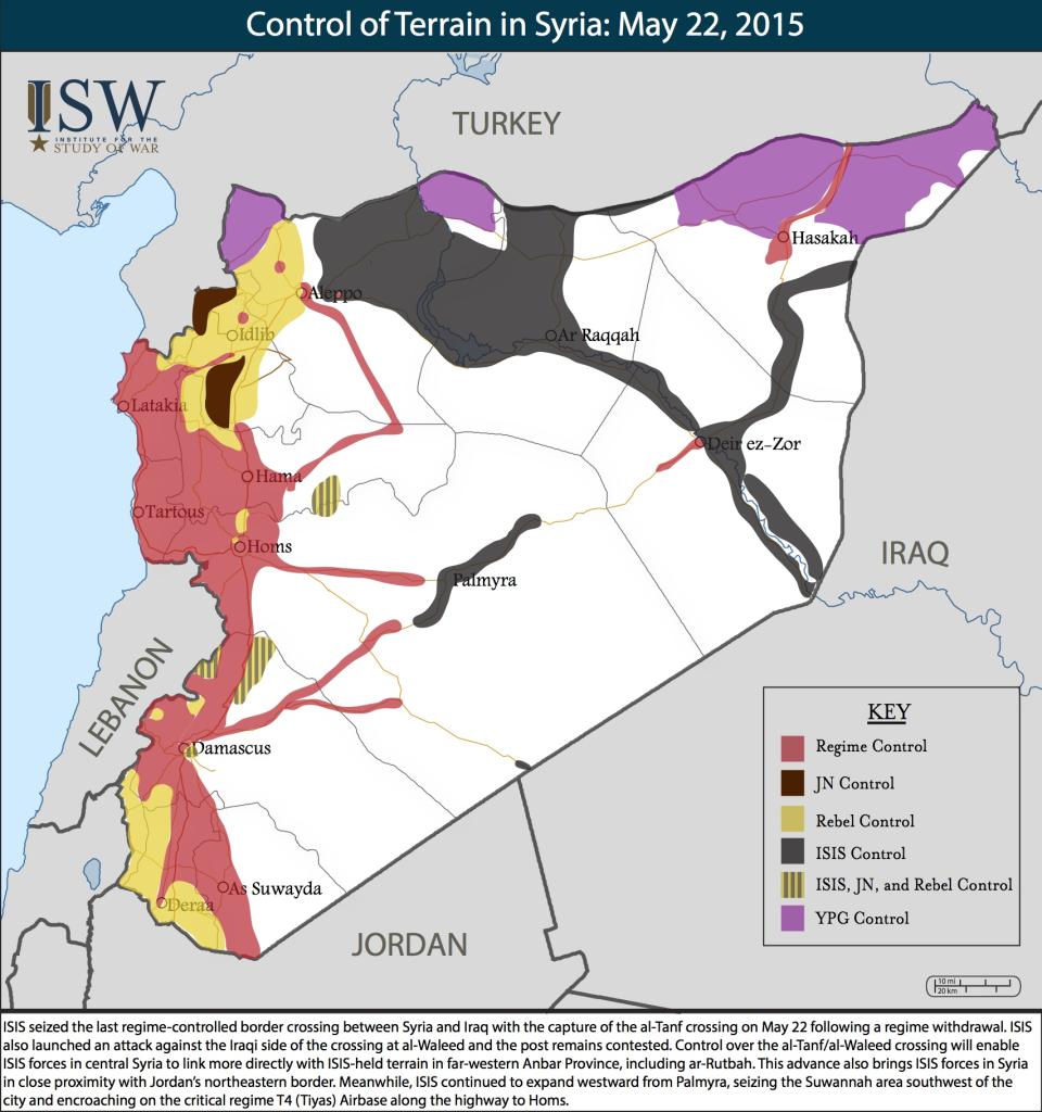 Syria Control Map 22 MAY 15