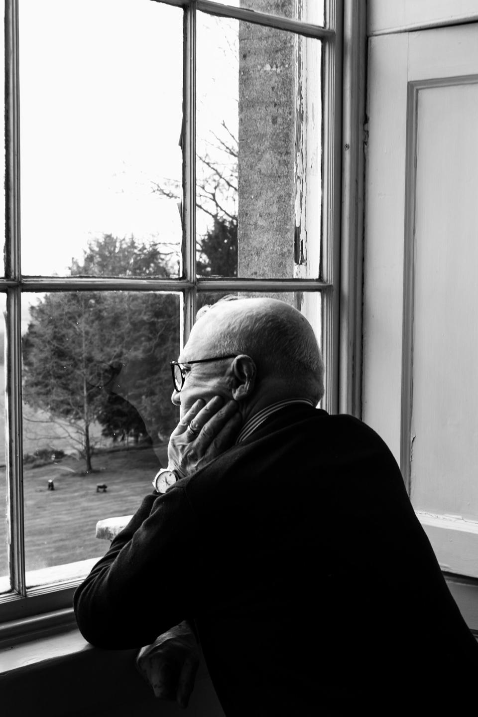 A pensive moment for my father. Wish I knew what he was thinking.