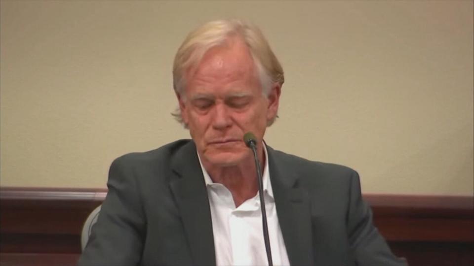 PHOTO: David Halls testifies during the trial of 'Rust' armorer Hannah Gutierrez in Santa Fe, New Mexico, Feb. 29, 2024. (KOAT)