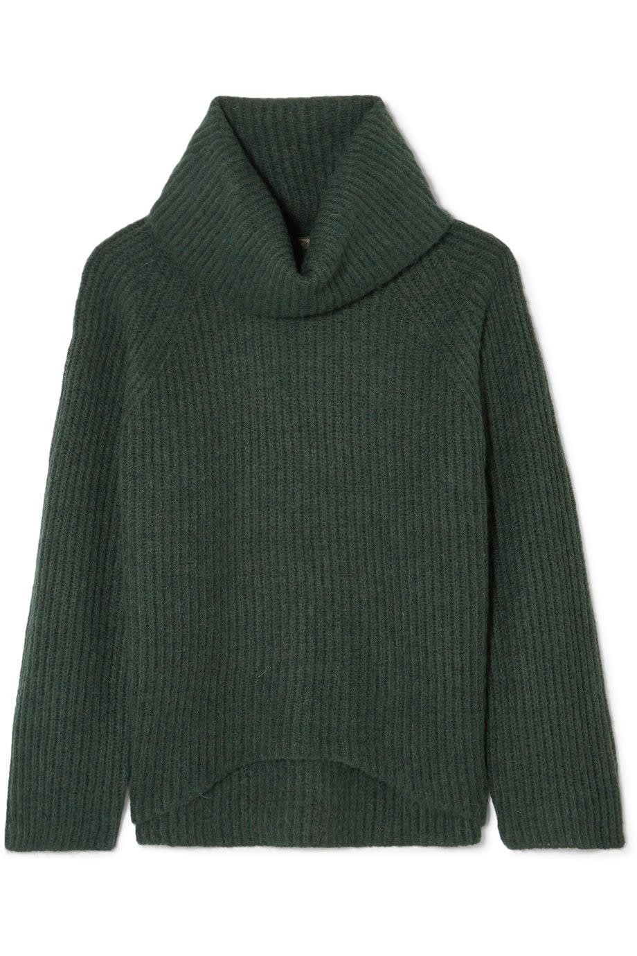 Ana Ribbed-Knit Turtleneck Sweater