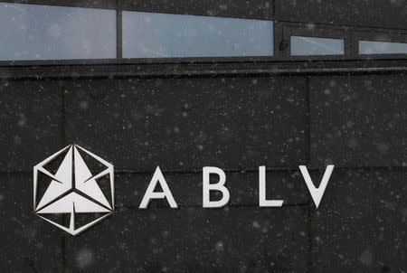 A logo of the ABLV Bank is pictured in Riga, Latvia February 18, 2018. REUTERS/Ints Kalnins