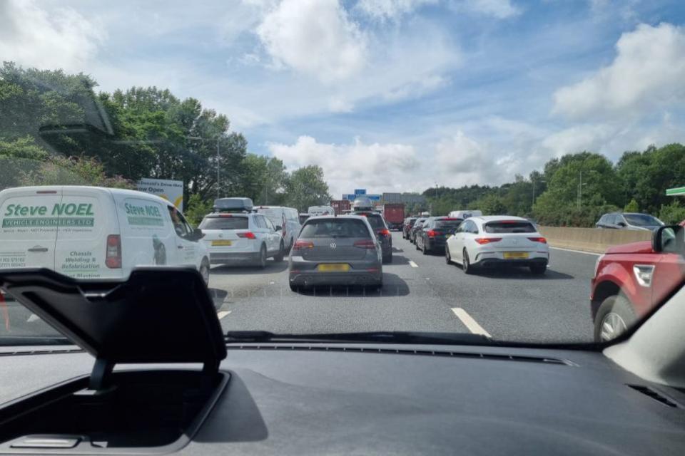 Daily Echo: The M27 westbound was closed between junction three and two on Friday