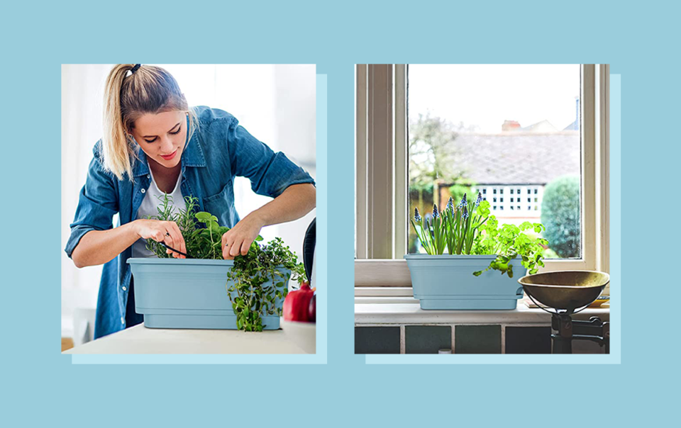 This self-watering planter set won't require much effort.