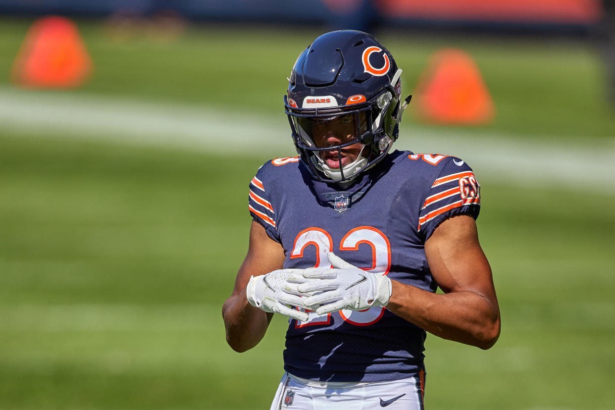 Chicago Bears cornerback Kyle Fuller made a huge play at the end of the first half. (Photo by Robin Alam/Icon Sportswire via Getty Images)