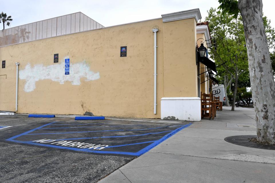 Olas de Carlos Surf Grill in Camarillo is the subject of a lawsuit alleging that the slope for its disabled access parking spot is out of compliance.