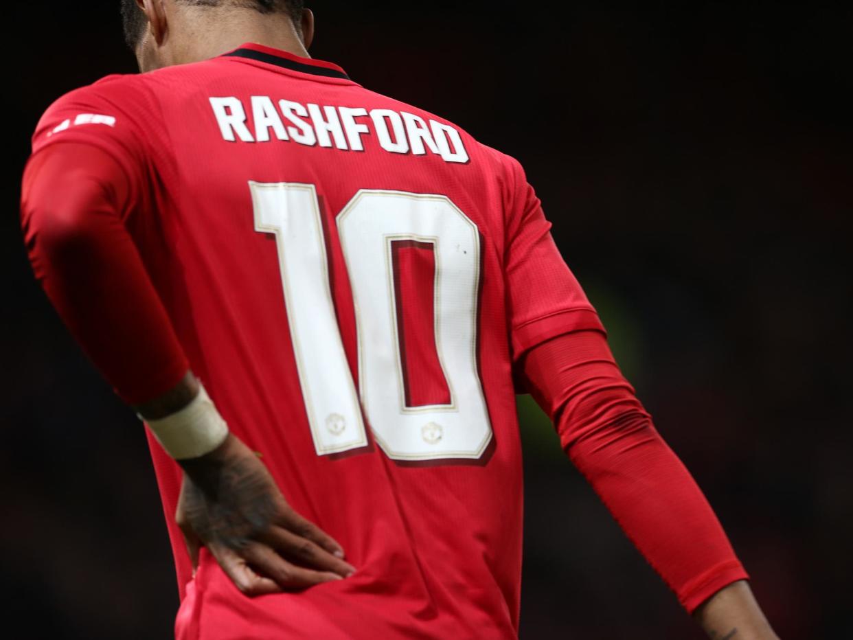 Manchester United striker Marcus Rashford: Getty