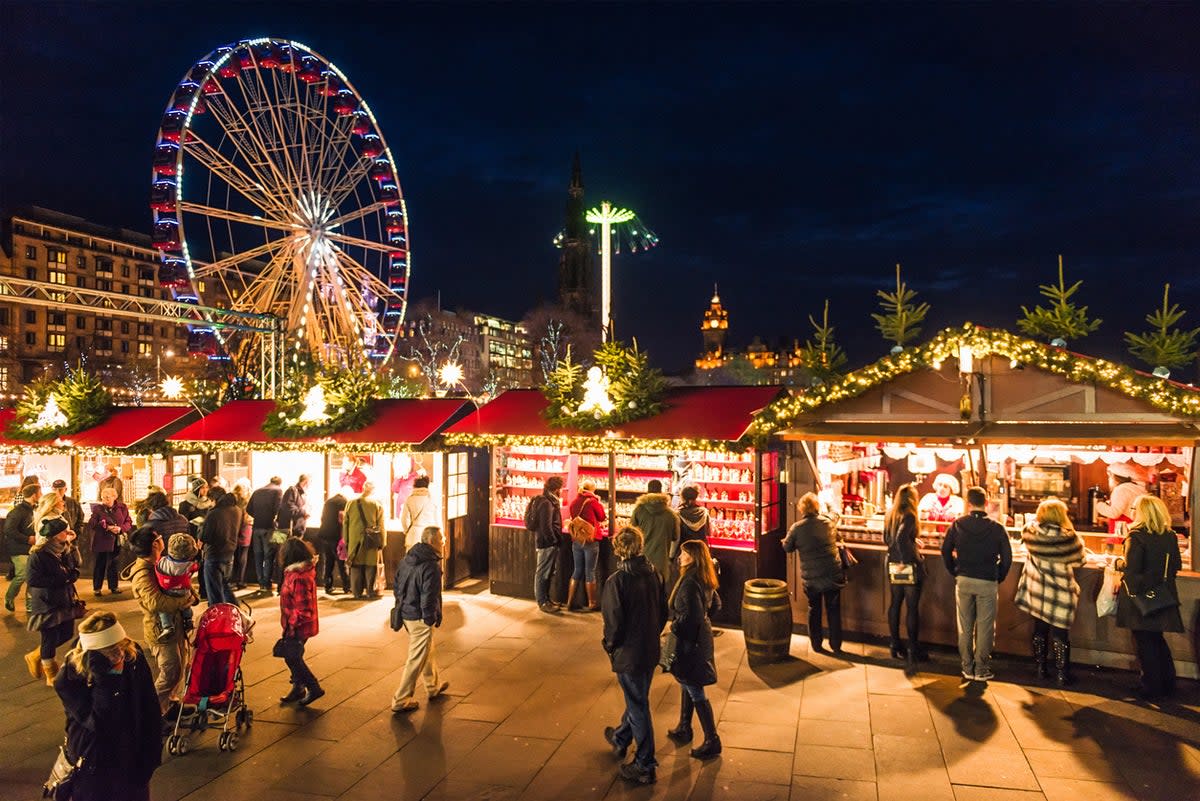 Cities such as Edinburgh go all out for Christmas (Getty)